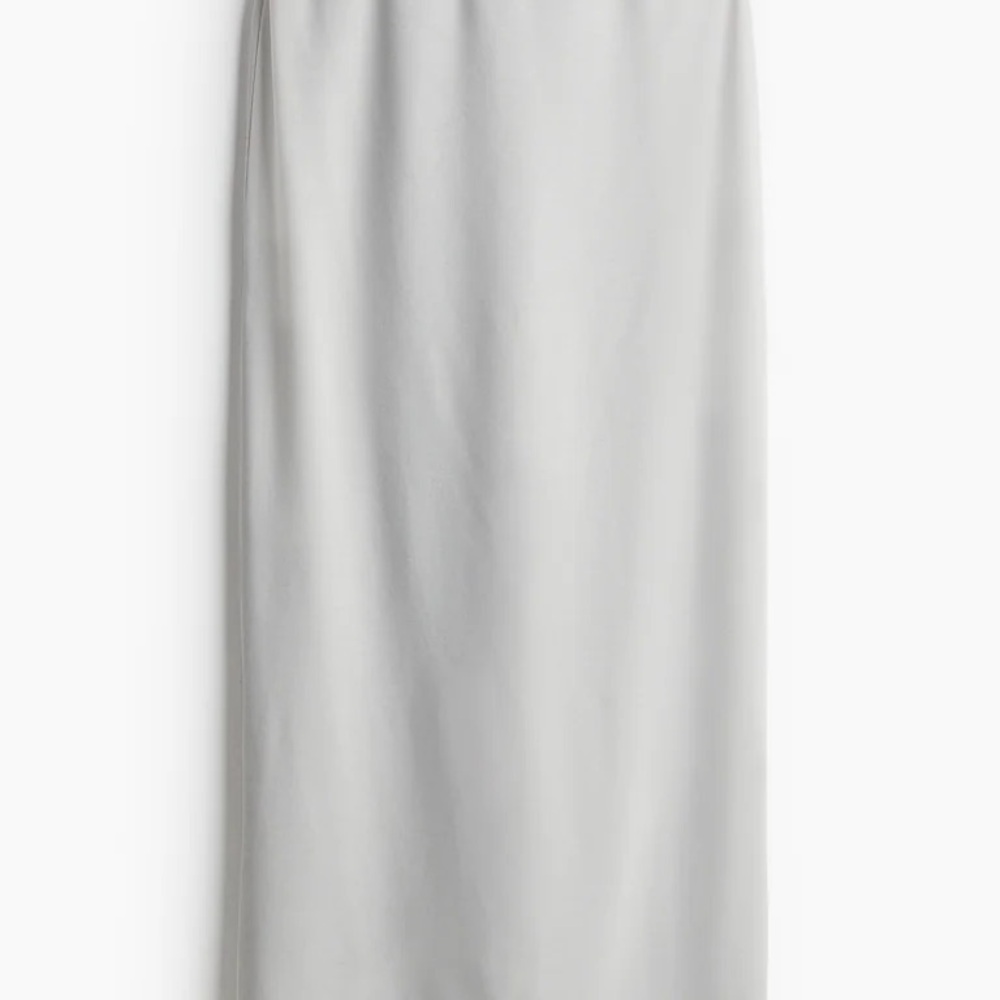 JM Collection Light Gray Maxi Skirt